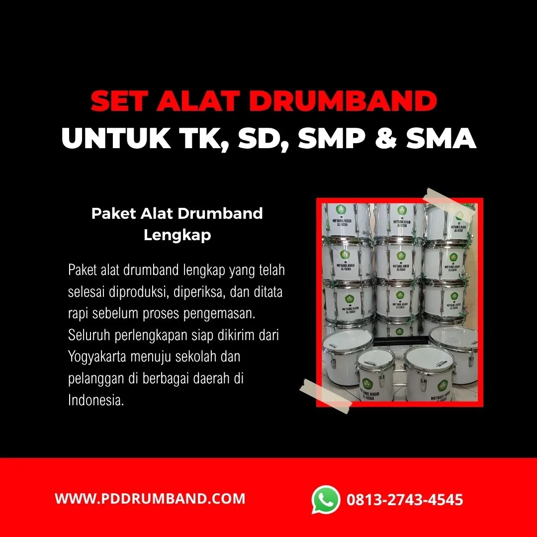 harga alat drumband untuk TK SD SMP dan SMA