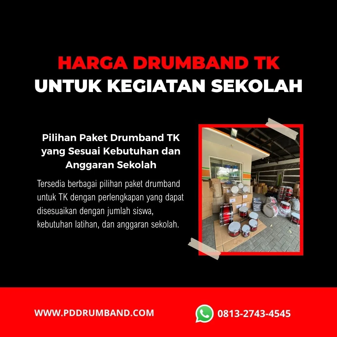 harga drumband TK mulai 10 jutaan untuk kegiatan sekolah