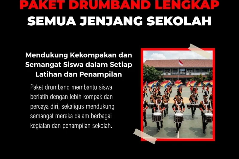 Paket Drumband Lengkap untuk Sekolah