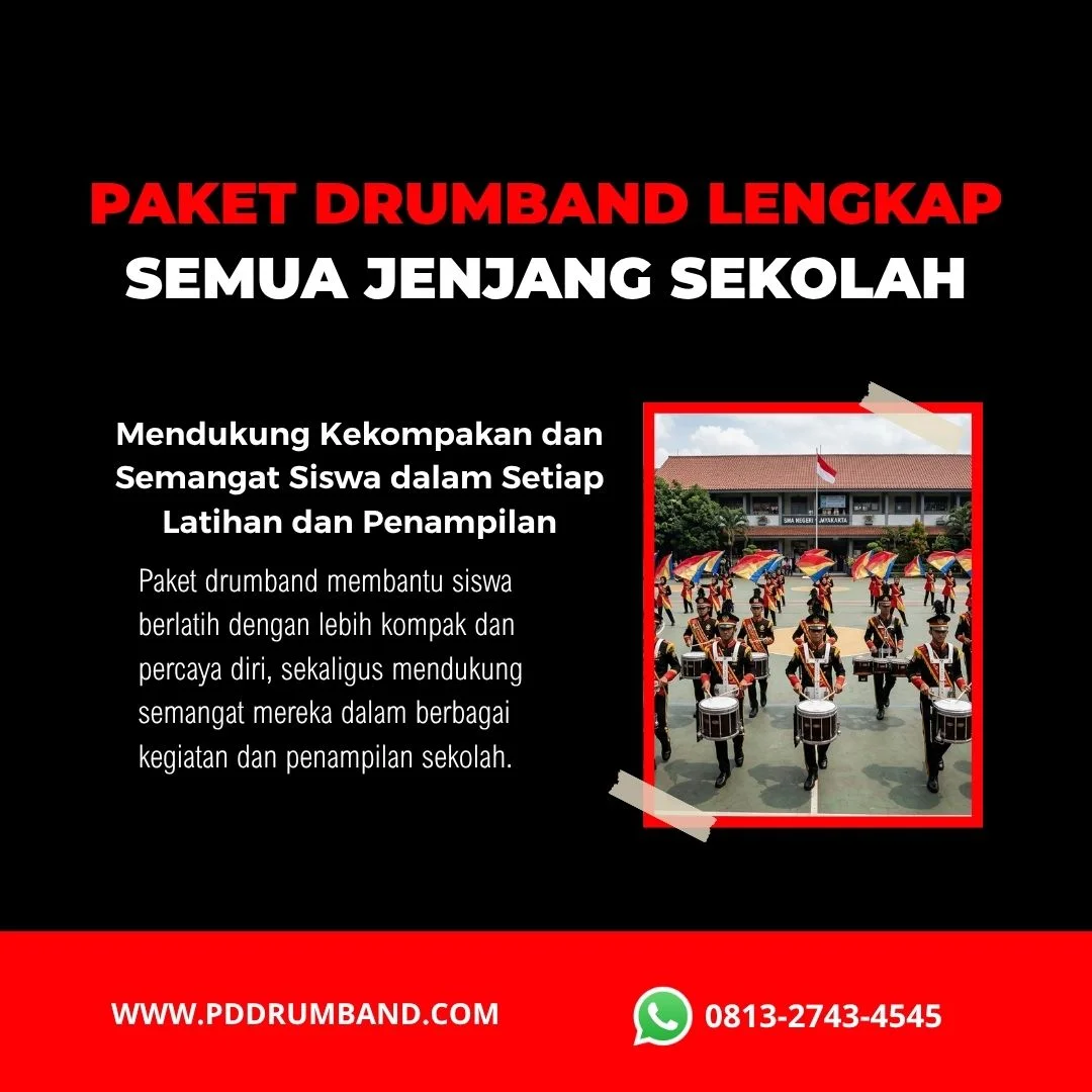 paket drumband lengkap untuk sekolah