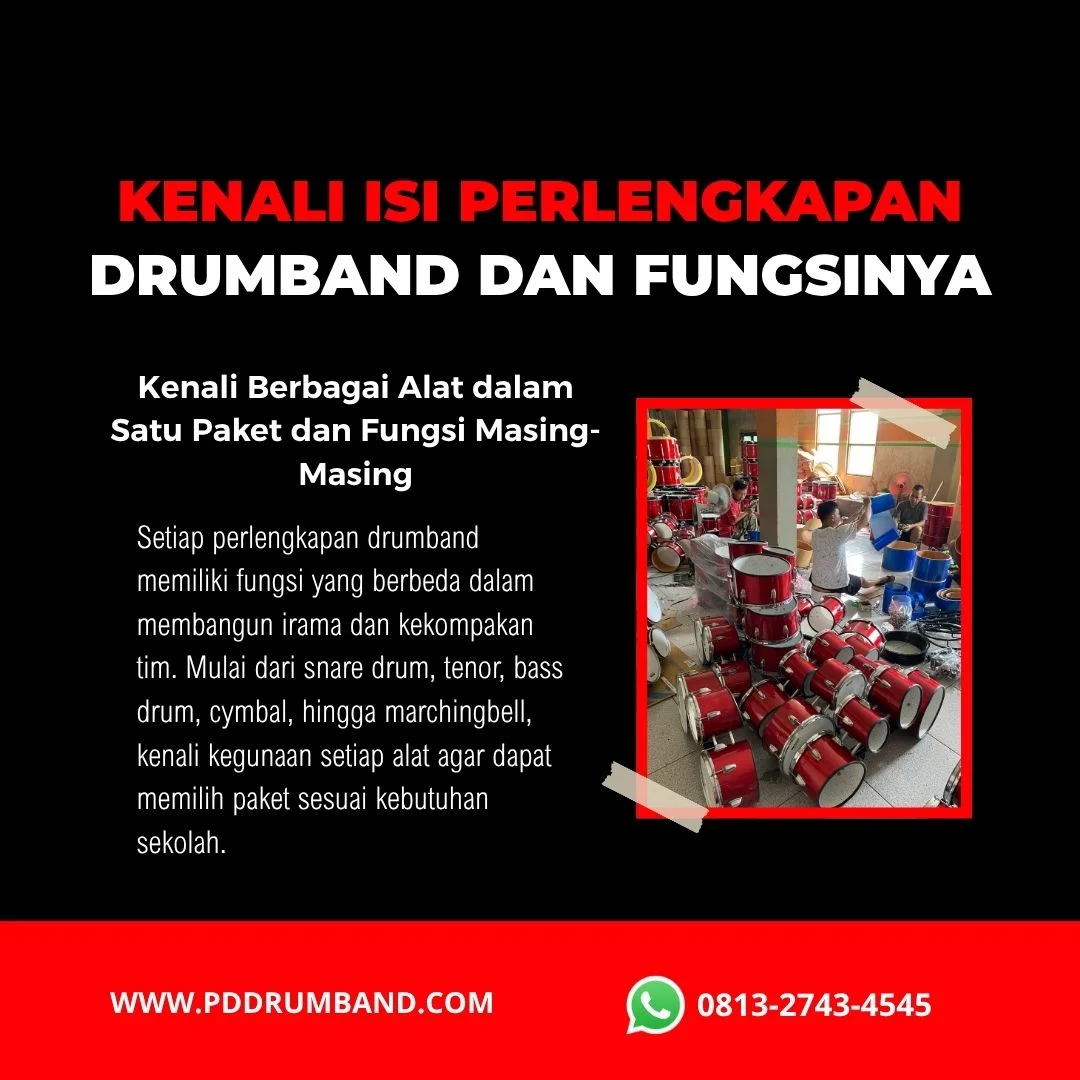 Isi paket drumband lengkap untuk sekolah