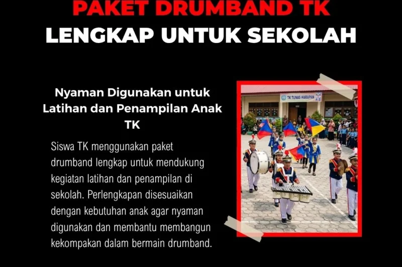Paket Drumband TK Lengkap untuk Sekolah