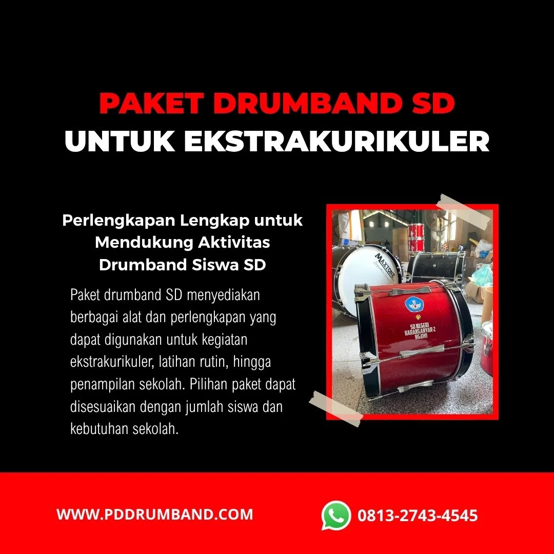 Paket drumband SD lengkap 39 personil