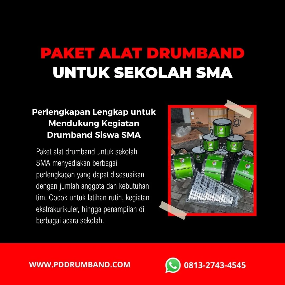 Paket drumband SMA lengkap 41 personil