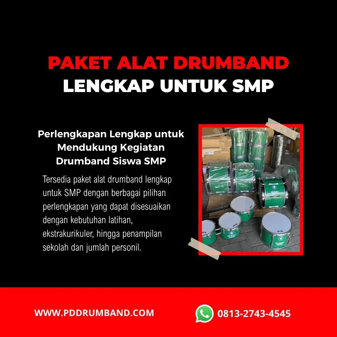 Paket drumband SMP lengkap 41 personil