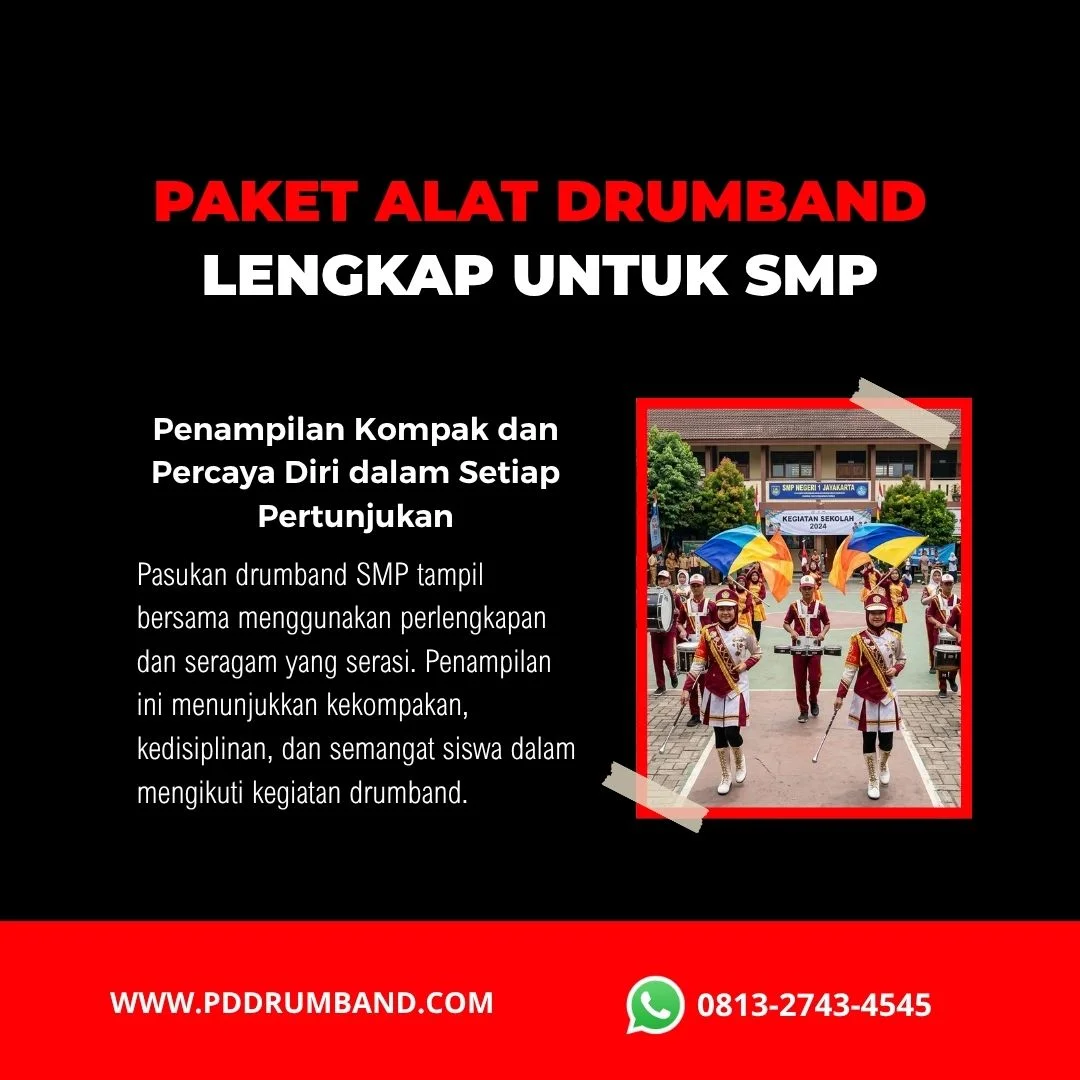 Paket drumband SMP untuk kegiatan sekolah